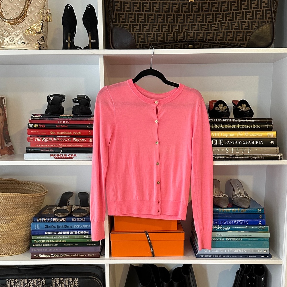 Pink Button-Up Cardigan